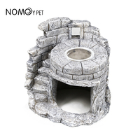 Nouveaux accessoires de Reptile diverses formes de résine Reptile cachant la grotte d'abri avec le bol d'eau de nourriture