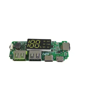 LED Dual USB 5V 1A 2A 2.4A Micro/Type-C USB Mobile Power Bank 18650 Module de charge Batterie Lithium Chargeur Board Circuit