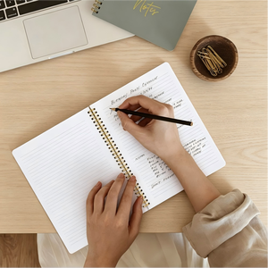 Quaderno a Spirale Estetico con Righe College 8*6 Pollici, Diario con Stampa a Caldo, Tasche <span class=keywords><strong>Grandi</strong></span> e Pagine a Righe - Product Image 3