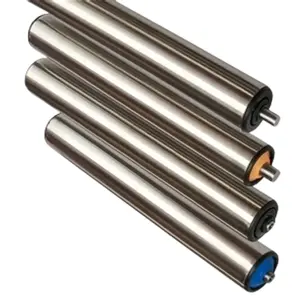Stainless steel roller production line conveyor belt no power steel conveyor roller