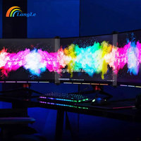 Simulator Balap Sim Racing Triple Monitor Struktur Perakitan Mudah Pengaturan Multi-monitor Universal Kit Tanpa Bingkai Rog yang Jernih