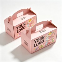 Rectangular Handmade Cardboard Candy Box Recycled Materials Cookie Chocolate Bakery Gift Box for Cake Pastry Dessert Bread Box