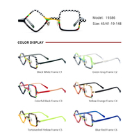 Monture de lunettes irrégulière en acétate Borregls pour femme 2025 – Lunettes rétro carrées de haute qualité – Montures optiques tendance 19386