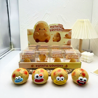 Balle Squishy Caramel Chaude en Blocs de Construction à Expressions, Son Croquant ASMR, à Remontée Lente, Jouet Sensoriel Anti-Stress, Cadeau pour Enfants