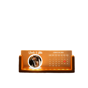 Lámpara de Mesa LED Moderna en Forma de U, Personalizada, de Plástico, con Marco de Fotos Acrílico, Impresión Tipográfica, Decoración para Regalo de San Valentín - Product Image 2