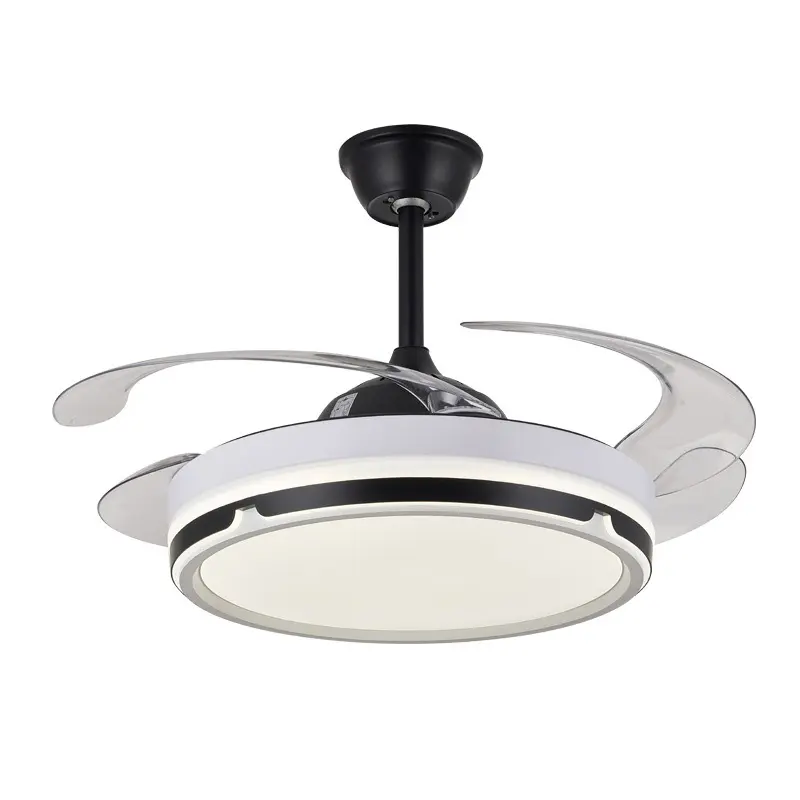 Modern 42inch flush mount led fan light for indoor kitchen bedroom electric ceiling fan with light 220v sale