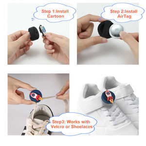 Étui pour Apple <span class=keywords><strong>Airtag</strong></span>, facile à fixer au collier ou aux chaussures, en silicone, mignon, dessin animé, pour enfants - Product Image 6