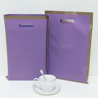 Sacs Cadeaux de Boutique 35*45cm avec Poignées Découpées, Sachets en Plastique Imprimés, Sac d'Épicerie Personnalisé en PEHD avec Valve, PE Givré
