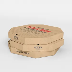 Grande boîte à pizza en carton réutilisable emballage de pizza vide de fête conteneur carré fournitures de restaurant pour restauration de boulangerie à emporter