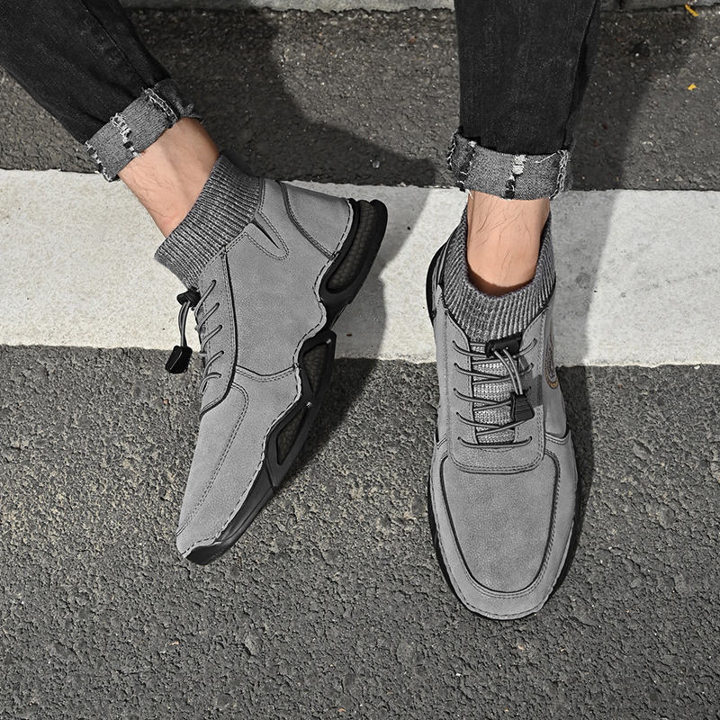 Scarpe da uomo in vera pelle moda Cowboy Botas Hombre autunno