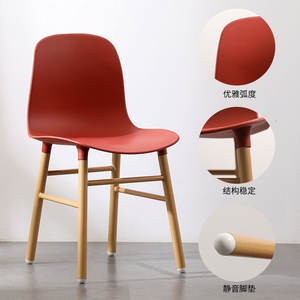 Dining Chair With <b>Backrest</b> Wooden Legs Modern Nordic Design For Restaurant Or Home Use - Product Image 4