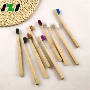 Bambu flacher Griff keine Kunststoff Öko benutzer definierte Logo Bambus Zahnbürste