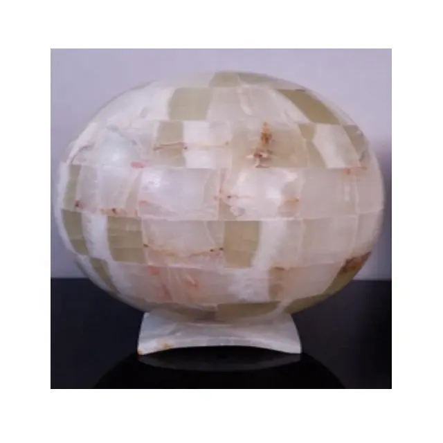 Unique Style Round Shape Artistic Onyx Urns With Large Space For Human Ashes