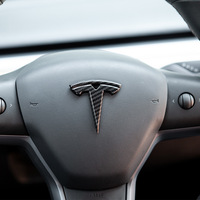 Accessoires de voiture, logo décoratif avant et arrière, étiquette arrière, accessoires extérieurs, autocollant de logo de volant pour Tesla Model 3/Y