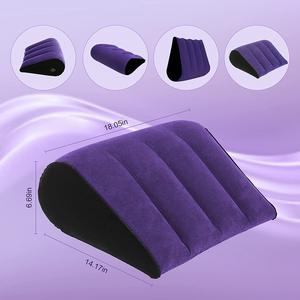 Bantal Tiup PVC untuk Seks, Tempat Tidur Malam, Penopang Posisi Tubuh Pasangan, Alat Bantu Berbentuk Sofa untuk Kaki dan Tungkai, Bantal Portabel untuk Perjalanan - Product Image 3