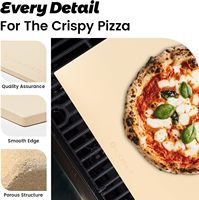 ROCKSHEAT Four à pizza en céramique jetable rectangulaire extra large 22 "X 14" X 0.6 "Barbecue industriel commercial lourd