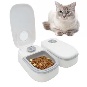 Unipopaw 48 Stunden Frische behalten 2 Mahlzeit zeit gesteuerter intelligenter automatischer Trocken-und Nass futtersp ender für Katzen und kleine Hunde