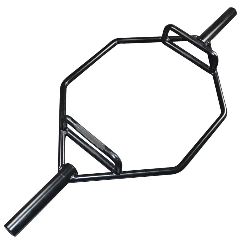High quality Hex Hexagon Full Size Fitness Equipment Barbell Power Weight Lifting Adjustablele Barbell Black Silver Barbell