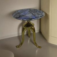 Best-seller Table basse moderne en marbre avec base en métal Mobilier élégant pour restaurants écoles hôtels Europe America's Choice