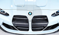 Grille avant en fibre de carbone sèche style ST pour BMW G80 G81 M3 G82 G83 M4, garniture de cadre double calandre, séparateur de pare-chocs avant, pièces de tuning