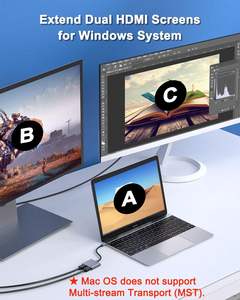 <span class=keywords><strong>TUTI</strong></span> Meilleures ventes Hub USB 4 en 1 OEM USB 3.0 PD 100w Charge Double HDTV 4k60hz Type c Station d'accueil pour ordinateur portable/Mac - Product Image 4