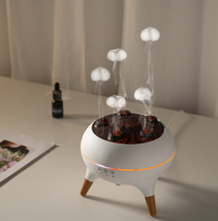 Diffuseur d'aromathérapie unique pour la maison, en stock, vente chaude, diffuseur d'humidificateur d'air ultrasonique à pulvérisation de méduses, son dynamique, capteur sonore