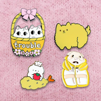 Bros Pin Pabrik Kartun Rumah Nanas Lucu Custom Anime Die Struck Metal Enamel untuk Koleksi Kawaii Dijual