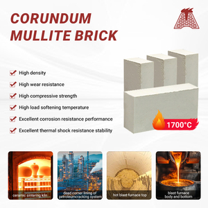 Brique réfractaire en corindon-mullite à faible teneur en <span class=keywords><strong>K2O</strong></span> et <span class=keywords><strong>Na2O</strong></span> (1,7 %), taille personnalisée, résistante aux hautes températures, pour la soudure et la découpe de la chaux - Product Image 4