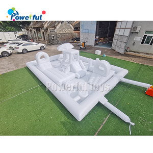 Parque infantil inflable blanco, <span class=keywords><strong>Castillo</strong></span> de rebote blanco con piscina de agua, almohadilla inflable para salpicaduras de agua de verano - Product Image 6