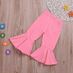 Vêtements d'été pour bébés, vente en gros, ensembles de vêtements pour filles, bandeau + hauts à volants + pantalons évasés, ensembles 3 pièces - Product Image 5