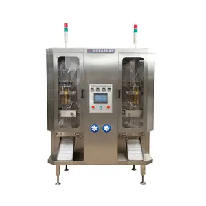 HP2-1000 Automatic Double Head liquid milk water juice honey stick pouch packing machine with pneumatic pump