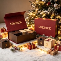 Boîte Calendrier Magnétique de Luxe Personnalisée Style Livre avec Petits Tiroirs en Carton pour Compte à Rebours des Fêtes, Bricolage, Artisanat, Emballage Cadeau Bijoux