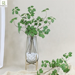 กิ่งใบอะโลคาเซียปลอมขายส่ง ต้นไม้ก้านยาวสีเขียว สำหรับตกแต่งงานแต่งงาน งานปาร์ตี้ และบ้าน - Product Image 4