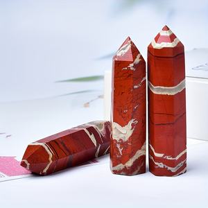 Vente en gros de pierres de cristal de jaspe rouge naturel poli de style bohème, tour de cristal pour décoration d'intérieur unique et cadeaux de vacances - Product Image 3