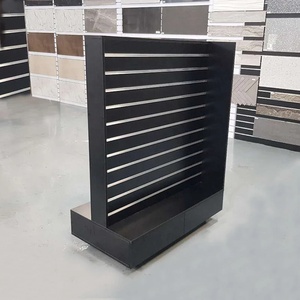 Giá rẻ cửa hàng bán lẻ sàn cửa hàng bằng gỗ hiển thị đứng <span class=keywords><strong>MDF</strong></span> slatwall Rack hiển thị hai mặt slatwall hiển thị với tủ - Product Image 3
