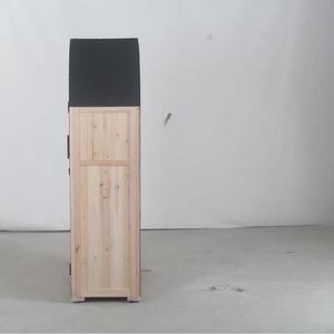 Abri de jardin en bois naturel avec portes doubles et étagères, toit imperméable, armoire de rangement extérieure <span class=keywords><strong>pour</strong></span> jardin, patio, pelouse, meubles de jardin - Product Image 5
