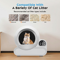 Bac à litière pour chat intelligent 70L contrôlé par Wi-Fi Toilette automatique semi-automatique autonettoyante pour plusieurs chats Accessoires pour litière pour chat