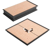 Ensemble de table de jeu d'échecs chinois magnétique 10*10 pouces pliable ensemble de jeu d'échecs en plastique de voyage Weiqi pour enfants adultes jeu de société
