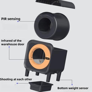 70L không gian lớn tự động <span class=keywords><strong>cat</strong></span> litter box với 11L chất thải Tank Wifi App thanh lọc không khí và máy ảnh xem - Product Image 3