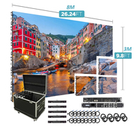 Mur vidéo LED d'intérieur 26,2' X 9,8' (8m X 3m) Système clé en main NovaStar P3,91 mm avec 96 panneaux modulaires 500 mm X 500 mm
