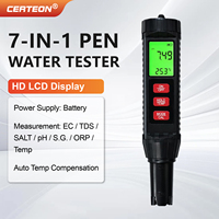 Testeur numérique portable avec batterie LCD ATC pour pH TDS EC ORP salinité en hydroponie testeur de qualité de l'eau