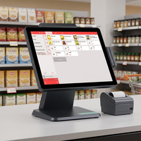 Настольная POS-система с сенсорным экраном 15 дюймов по заводской цене, моноблок, кассовый аппарат, POS-терминал на Windows для супермаркетов