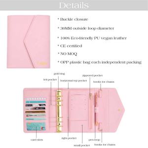 Hongbo meilleure vente 18 couleurs galet A6 Journal cahier couverture or anneau liant mouche feuille sacs en cuir matériel enveloppe <span class=keywords><strong>portefeuille</strong></span> - Product Image 5