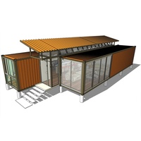 Deux étages maison préfabriquée maison conteneur avec 2 garage prix incroyable