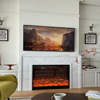 Vente directe usine – Cheminée électrique décorative 3D intégrée avec effet de flamme LED, style français, en métal, pour maison et hôtel, télécommande incluse