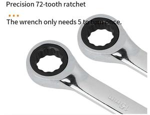Due vie chiave a cricchetto fisso combinazione strumenti meccanici per la riparazione della carrozzeria auto sistema di misurazione metrico personalizzabile - Product Image 6