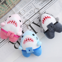 Peluche Requin 12 cm, Pendentif Doux, Décoration de Sac à Dos, Porte-clés pour Fête d'Anniversaire, Cadeau pour Fille
