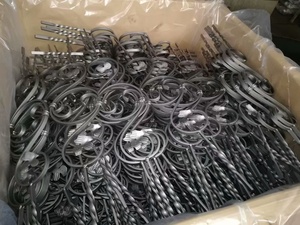 Ouya hiện đại lấy cảm hứng từ thiên nhiên không thấm nước trang trí rèn thép rèn sắt cổng hàng rào pickets 16x8mm cát thổi chống gỉ - Product Image 4