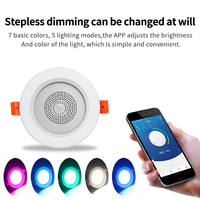 Système audio stéréo intelligent home cinéma, Mini haut-parleurs de plafond, lumières LED, disco d'intérieur sans fil, haut-parleurs BT