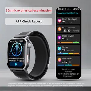 Montre connectée EDA avec pompe à air de 2,10 pouces, puce TI4950, détection de chute, alarme SOS, rapport de santé cardiaque HRV - Product Image 5